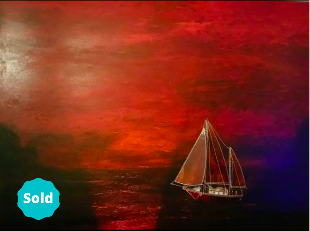 Red Sail Painting